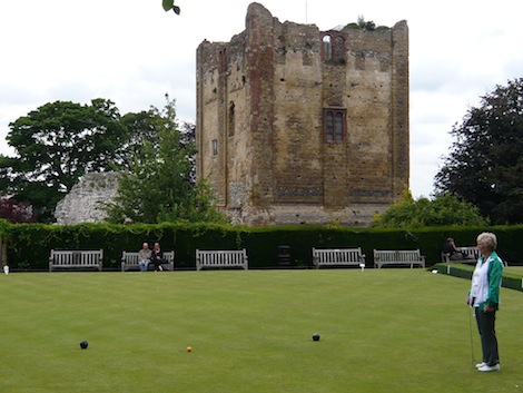 The beautiful setting of the Castle Green Bowling Club.