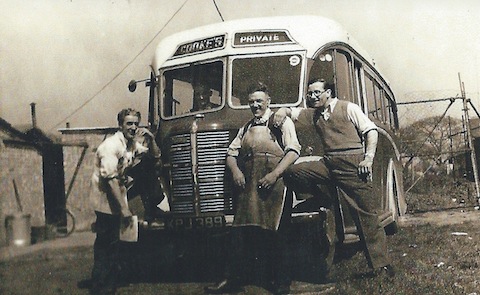 Three of Cooke's Coachers drivers. During the Second World War the firm was employed to transport prisoners of war out on working parties.