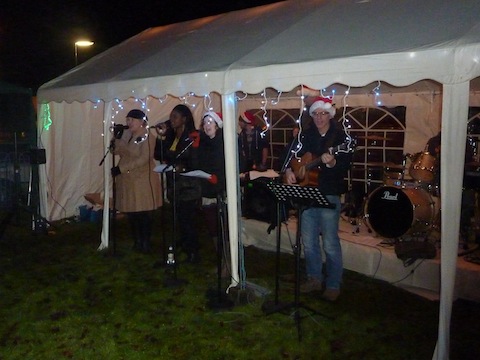 The band at Carols on the Green.