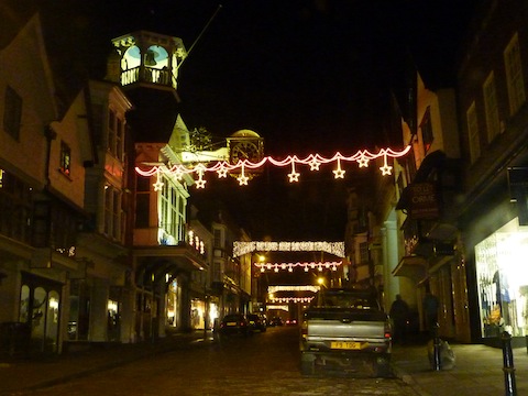 The lights in Guildford High Street.