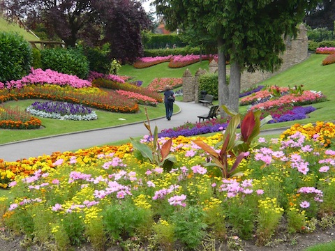The Castle Grounds with its famous and beautiful floral displays.