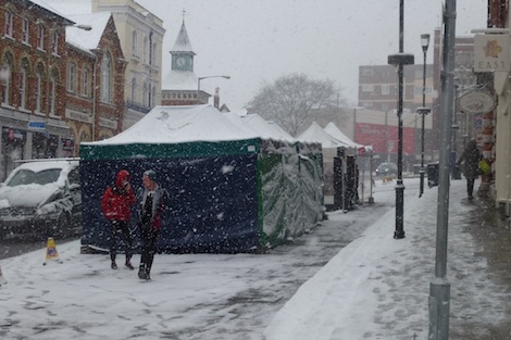 Guildford Market - No fruit and veg stalls were open