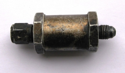 Pneumatic valve from crashed Sabre. Courtesy Terry Flack.