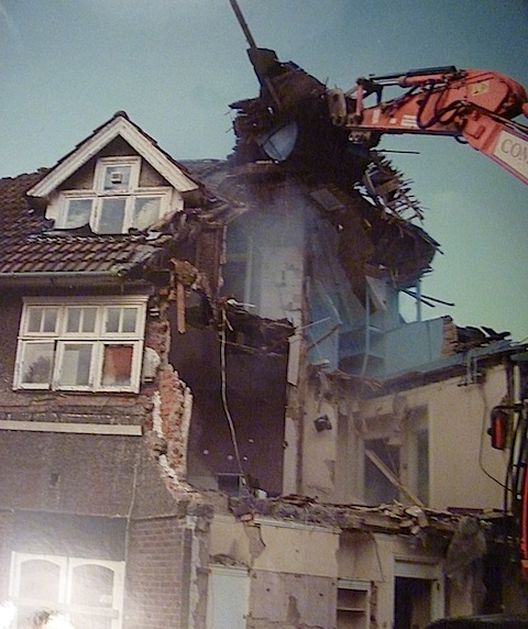 Thornchase School being demolished in 2011. Picture by Charles Brooking.