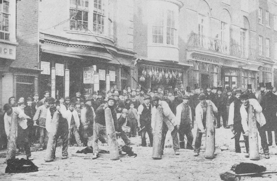 The High Street Setts being laid in 1868