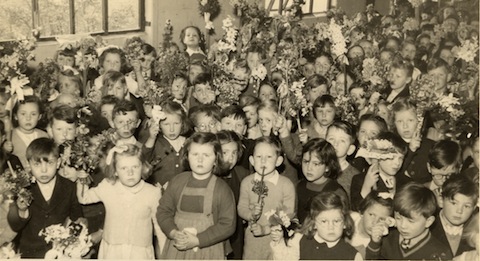 Another photo of Ludlow Road School pupils. I think it was taken at about the same time as the ones above. It is dated May Day 1949. It came to me via a Christine May, who is pictured on the right, third row from the left.