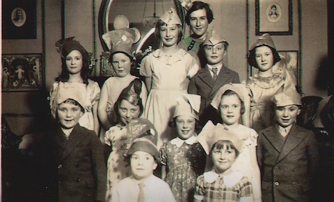 Christmas party time at Quarry House School in 1934.