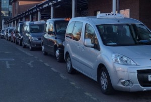 Taxis at the Guildford Station Rank