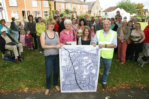 Flashback to the summer of 2011 and a guided history walk around Stoughton led by David Rose as part of the Making Surrey arts and crafts project. The history of the area helped to inspire people into creating artwork and designs about their local area. Pictured with David is artist Rhian Solomon (left) Wendy Kings and David's daughter Bryony.