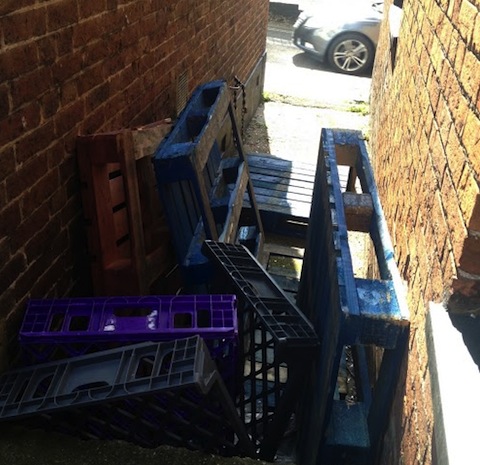 Some dumped rubbish – the kind of things the Blue Caps keep a look out for.