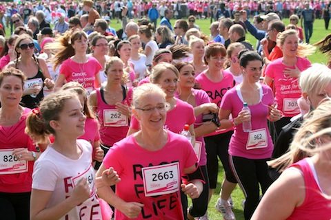 Running the Race for Life at the Surrey Sports Park for Cancer Research UK. All photos by Mike Ellis of Ginger Cat Photography.