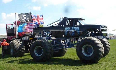 One of the monster trucks.