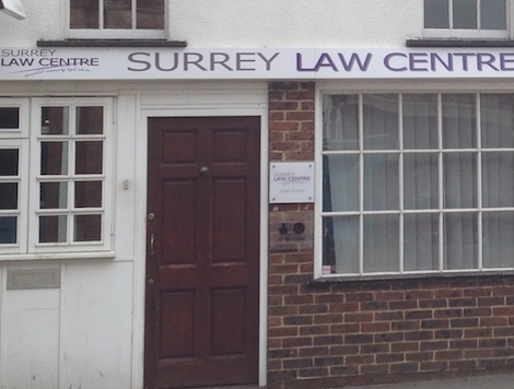 The Surrey Law Centre in Chertsey Street Guildford, which gives free legal advice, says its future is in jeopardy