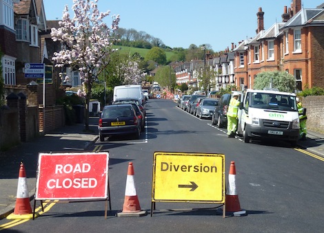 Wodeland Avenue - Resurfacing almost complete