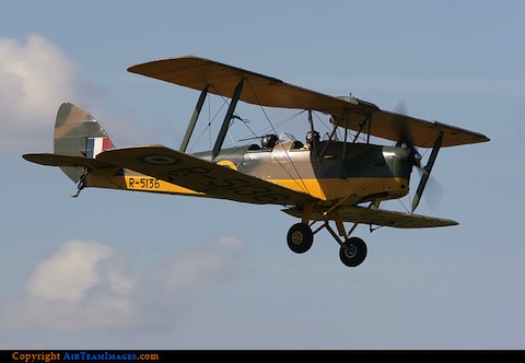 DeHavilland DH82A Tiger Moth. Photo by Philip Stevens. Courtesy of AirTeam Images.