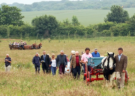Procession to the grave Clandon Wood Natural Burial Reserve