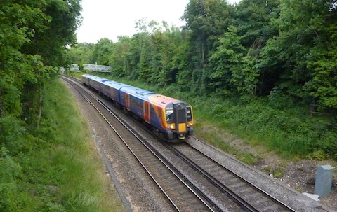 The railway cutting at Park Barn where a railway halt may be built.