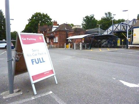 Looks like the car park at Worplesdon station is often full. Here a park and ride site could be created.