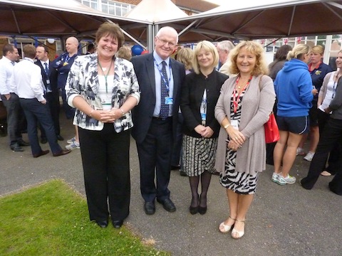 Seen from left: Area education officer Paula Evans, xxx principal Danny Moloney, principal Kate Carriet, and education consultant Anna Wright.