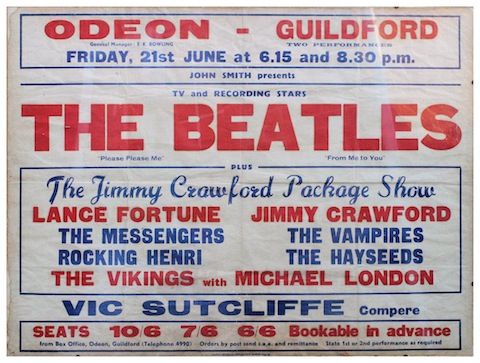 000862 - The Beatles Concert Poster Odeon Guilford 21st June 196