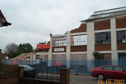 Another view of demolition under way. Picture courtesy of Gordon Bryant.