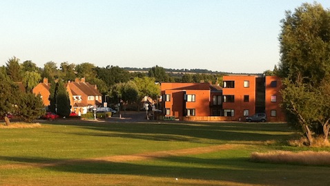 View across Bellfields Green from Stoke Hill.