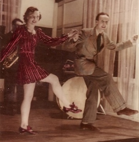 My dad, Arthur Rose, doing his tap dance routine with Dolly Southern.