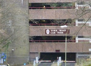 The multi-storey car park off York Road where a man was found in the stairwell having suffered serious facial injuries in the early hours of Saturday, August 3.