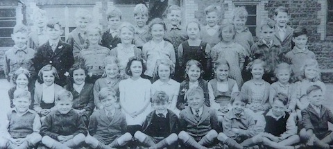 Pupils from Stoke School in 1946.