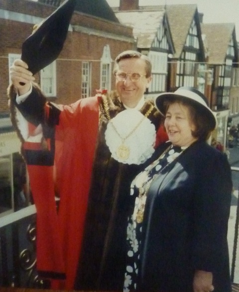 John Woodhatch in his mayor year with his escort Sallie Thornberry.