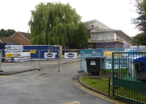 Thieves have taken cabling and copper piping from the building site at St Jospeh's Catholic Primary School.