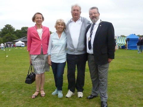 Pictured with the Deputy Mayor of Guildford and his wife Wendy (far right and left), organiser Sheila Willis and the chairman of the FLGCA Kerry Butler).