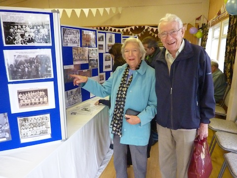 Audrey and Michael Collins look at the local history exhibition.