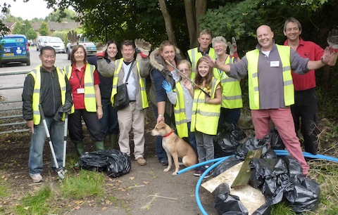 Some of those who helped out at the stream clear-up. Some stayed most of the afternoon, while others came for an hour or two. Everyone's help was much appreciated by the organisers.