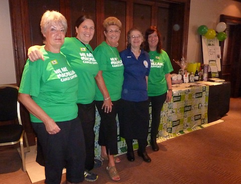 Pictured at the Holiday Inn, from left: Nerina King, Rachael Shaw, Shirley West, Tesco community champion Sue Keeley and Gillian James.