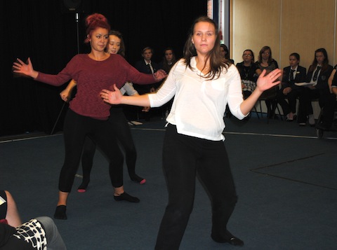 The dance routine performed by sixth-formers at Kings College.
