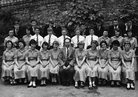 The pupils pictured in 1957.