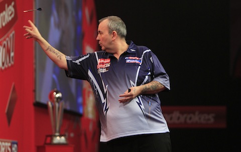 Phil Taylor in action.