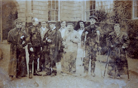 Wounded soldiers at Clandon Park that was used a military hospital during the First World War.
