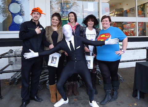 Some of the Co-op staff who took part in the fundraising.