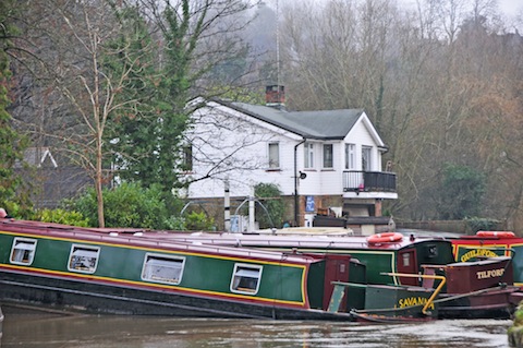 Canal boats on River Wey_1