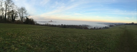 A wide-angle view of the misty condition as viewed from The Mount. Both pictures by Lorimer Burn.
