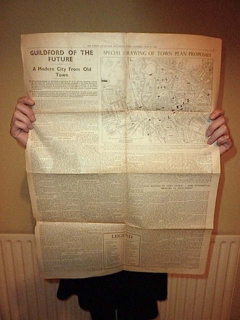 The old way of reading about plans for Guildford's future - a local newspaper report from 1946!
