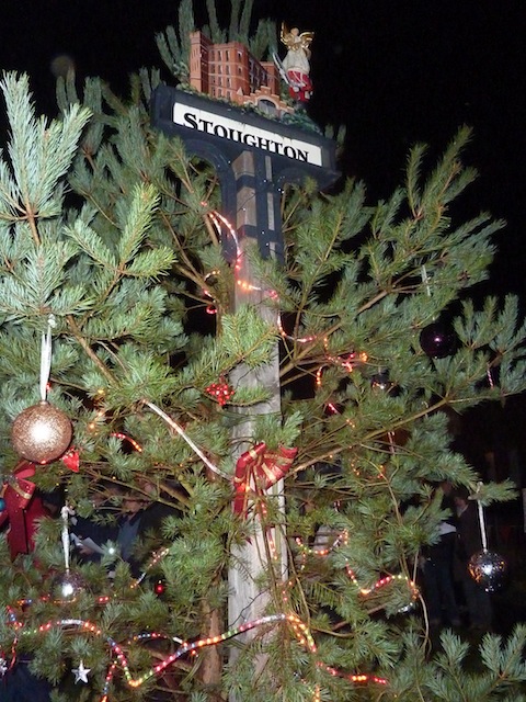 The Christmas tree supplied by Mark Havler of Surrey Wildlife Trust.