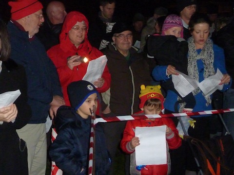 An estimated 150 attended Carols on the Green in Stoughton.