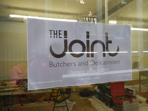 The Joint will be the first permeant independent butcher's shop in Guildford town centre for some years. 