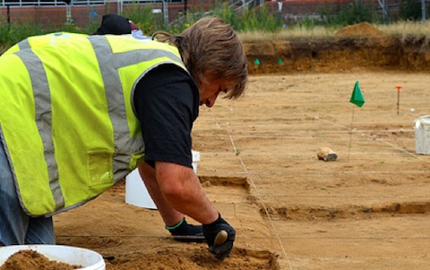 Archaeologists digging on the site when the new fire station is to be built in Ladymead.
