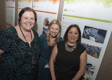 Pictured from left: Sam Hutchison, corporate Gypsy and traveller officer; Heather Sandall, senior planner; and Cllr Monika Juneja.
