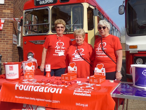 The fundraisers from the Guildford and Godalming branch of the British Heart Foundation.