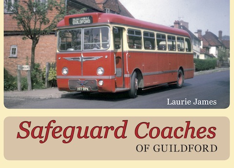 Cover of the new book, Safeguard Coaches of Guildford, by laurie James.